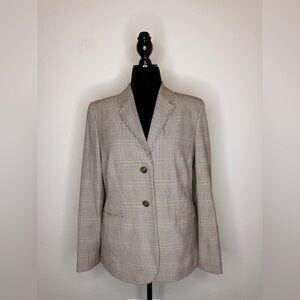 Valerie Stevens Beige Checkered Blazer